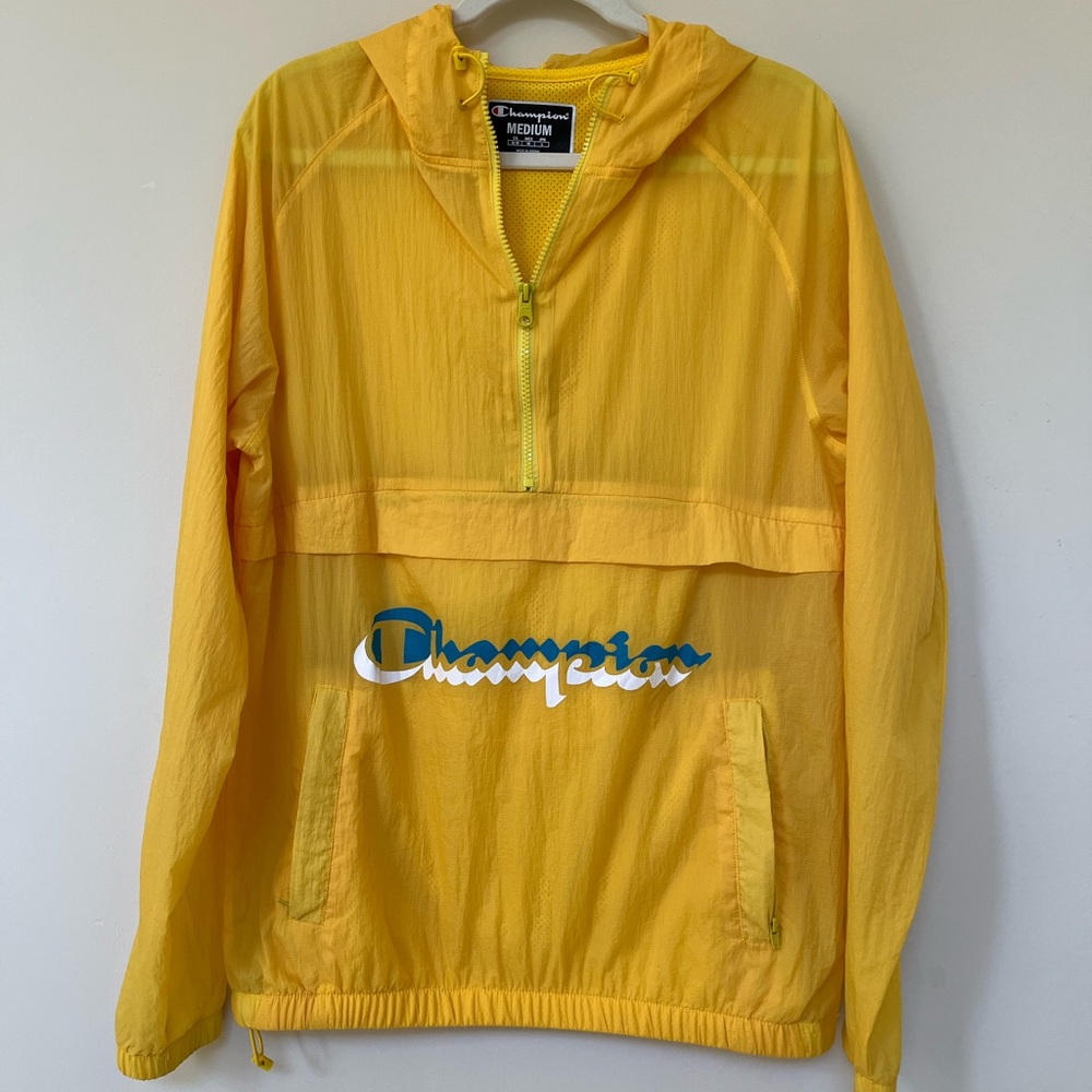 Champion 1/2 Zippered Manorak Anorak Windbreaker Jacket - Medium